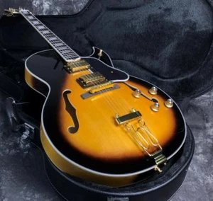 Sunburst Byrdland Electric Guitar Semi-Hollow Body Mahogany Body Gold Hardware - Picture 1 of 11