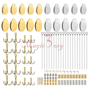 140 Stck. Spinner Köder Herstellung Kit Set Kupfer Gabelklinge Inline Handwerk Gewicht Barsch - Bild 1 von 5