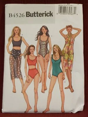 Misses Swim Suit, Wrap, Cover Up Butterick #B4526 Sewing Pattern, Plus Size - Image 1 of 4