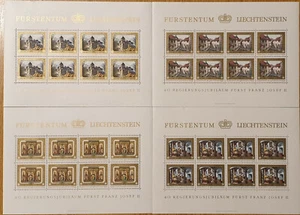 40 Regierungsjubiläum Fürst Franz Josef II Kleinbogensatz Postfrisch ** MNH  - Imagen 1 de 1