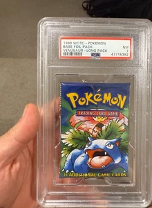 PSA 7 GEM MINT 1999 POKEMON BASE SET BOOSTER PACK VENUSAUR Slab Low Pop-85 - Picture 1 of 4