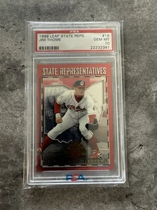 1998 Leaf State Reps Jim Thome #16 PSA 10 POP 4 HOF RARE - Picture 1 of 2