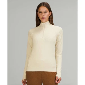 Lululemon Engineered Warmth Merino Wool-Blend Half Zip strukturierter Pullover Gr. 10 - Bild 1 von 12