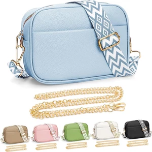 Small Leather Crossbody Bag Women Camera Handbag Pom Pom London Shoulder Bag - Picture 1 of 12