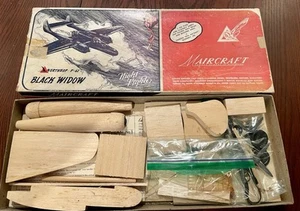 Rare~Vintage~Maircraft~Solid Wood Airplane~Northrop P-61 “Black Widow” - Picture 1 of 19