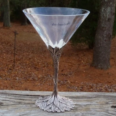 VASO MARTINI 6,5" Art Deco Gris Ganso Vodka Forma de Árbol EXUC Foto 1 de 4