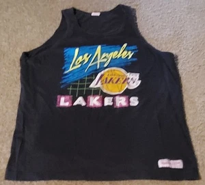 LOS ANGELES LAKERS MITCHELL AND NESS BLACK TANK TOP ADULT SIZE XXL 2XL LOOK - Picture 1 of 3