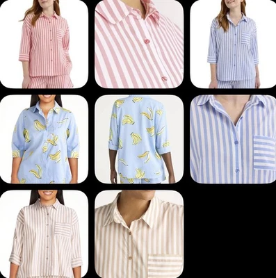 Joyspun женщин 3/4 рукав выемки воротник Топ и боксера шорты PJ комплект - Изображение 1 из 4