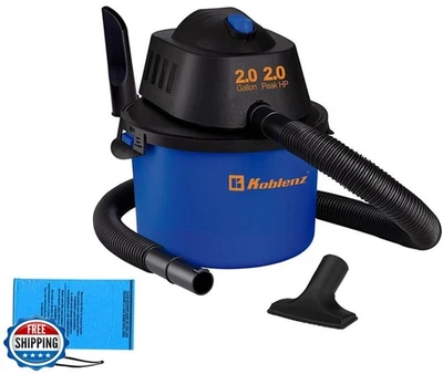 Koblenz WD-2L Aspiradora Portátil en Seco Húmedo, 2 Galones 2 PHP Succión Plus Soplador Aspiradora Foto 1 de 4