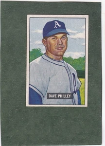 *1951 BOWMAN HIGH #297 DAVE PHILLEY, A'S cream of the crop - Picture 1 of 2