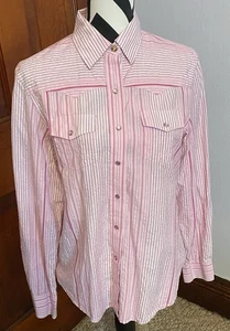 "Crazy Cowgirl" Collared Long Sleeve Button (Snaps) Shirt, Women's Large - Picture 1 of 8