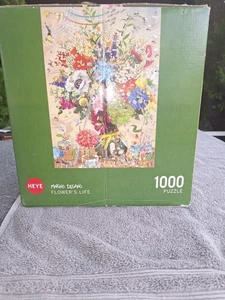Rare Marino Degano Jigsaw Puzzle Heye 1000 Pcs Flower's Life W/poster - Picture 1 of 6
