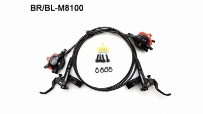 Conjunto de alavancas de freio a disco hidráulico SHIMANO XT BL-BR-M8100 par dianteiro/traseiro original de fábrica - Imagem 1 de 3