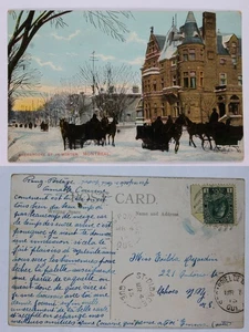 Escena de invierno de Montreal con caballos y carruaje 1907-1915 - Imagen 1 de 1