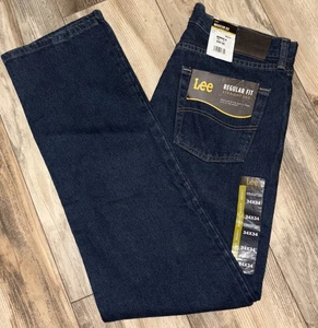 Lee Premium Select Men’s Relaxed Fit Straight Leg Jeans 34x34 Dark Blue NWT - Picture 1 of 22