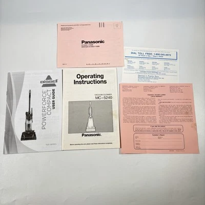 panasonic vacuum cleaner manual mc-5240 Bissell Lot Warranty Vintage 1520 - Image 1 of 4