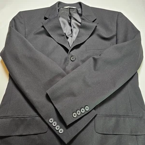 Versini Wool Suit Jacket & Pants 33R Black 2pc Set — Costume / Material / Repair - Picture 1 of 21