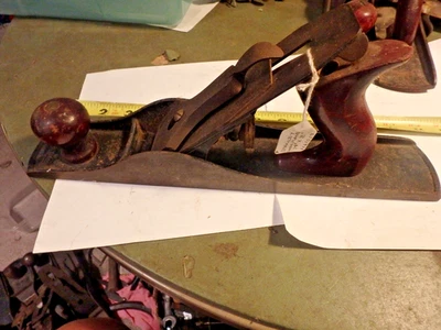 Avión 3V vintage 14" liso EE. UU. - hoja DEFIANCE - buena madera para restauración Foto 1 de 3