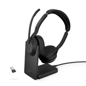 Jabra Evolve2 55 Link 380 USB-A UC Stereo Headset and Stand - Picture 1 of 2