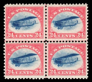 MOMEN: US STAMPS #C3 INTACT CENTER LINE BLOCK OF 4 MINT OG 2NH/2H LOT #96081* - Picture 1 of 2