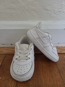 Nike Force 1 Crib Baby Bootie Toddler White Infant Soft Bottom shoes 4C - Picture 1 of 22