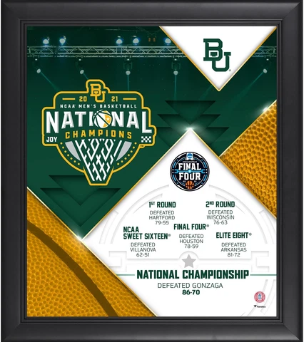 Baylor Bears Frmd 15" x 17" 2021 NCAA Mens Basketball National Champions Collage Cover