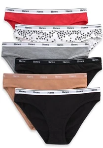 Hanes Women's Originals Bikini Panties, Breathable Stretch Cotton Underwear Sz M - Picture 1 of 5