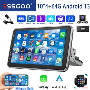 10" Autoradio Carplay Android 14 DAB 4+64G 1 DIN GPS Navi Drehbar Bildschirm KAM - Bild 1 von 15
