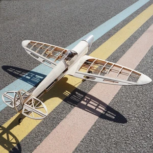 RC Model WWII UK Spitfire Fighter Balsa Wood Aircraft KIT+Hardware Parts +Skin - Picture 1 of 12