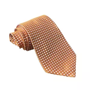 NEW Stefano Ricci Modern Wide Silk Neck Tie Italy Made Polka Dot Orange Men - Picture 1 of 5