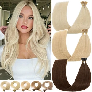 200G CLEARANCE Stick I Tip 100% Human Remy Hair Extensions Micro Loop Nano Beads - Picture 1 of 51