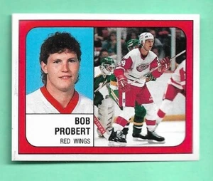 (1) BOB PROBERT 1988-89 PANINI STICKER # 46 WINGS ROOKIE CARD (L5765) - Picture 1 of 2