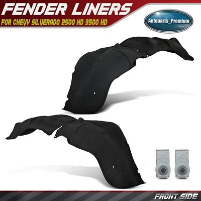 2x Forros de guardabarros interiores delanteros PET para Chevy Silverado 2500 HD 3500 HD 2020-2025 Foto 1 de 4
