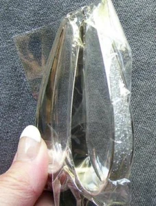 Silver long sparkley sparkles Fashion hoop earrings 3" x 1 1/4" new pierced - Picture 1 of 1