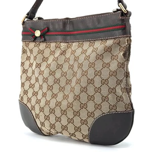 GUCCI GG princy Mayfair Canvas Leather Crossbody Shoulder Bag 257065 Authentic - Picture 1 of 24