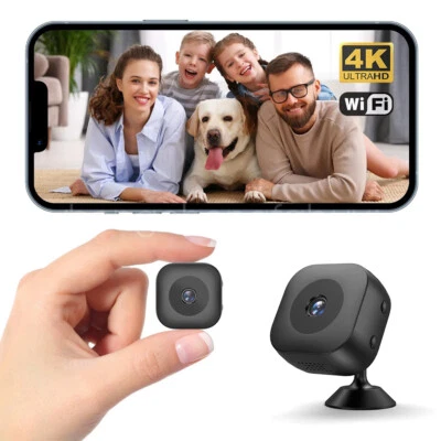 4K Wireless WiFi Cam Indoor Outdoor MINI HD IP Kamera Home Security IR Night Cam - Bild 1 von 4