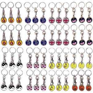 Pack of 6 x Shopping Trolley Tokens UK Keyring £1 Coin Shops Gym Locker Shops - Picture 1 of 18
