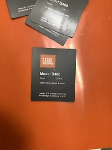 jBL B460 Front Speaker Baffle Panel Badges ONE NEW , Random number REPLACEMENT - Picture 1 of 1