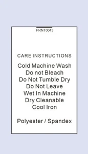 Polyester Spandex Wash Sewing Washing Care Label 5 Pack Sizes PRNT0043 - Bild 1 von 1