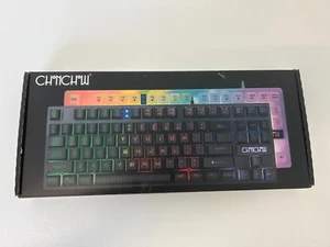 Chonchow RGB kompakte Gaming-Tastatur, USB kabelgebunden 87 Tasten Gaming-Tastatur LED R... - Bild 1 von 2