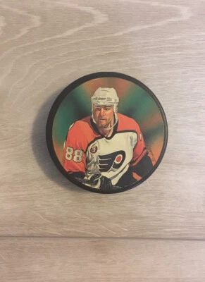 ERIC LINDROS PHILADELPHIA FLYERS Portrait Puck - NHL Viceroy Foto 1 de 4