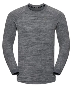 Herren Midlayer Oberteil Odlo Größe M Millenium Yakwarm Grau Langarm - Bild 1 von 9