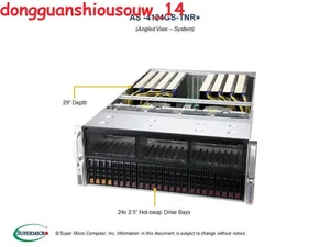 Supermicro AS-4124GS-TNR 8GPU Server, 2xAMD 7663 CPU, 8xA100 40GB GPU, 512GB RAM - Picture 1 of 5