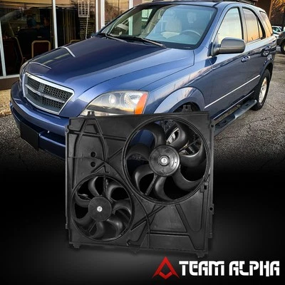 Conjunto de ventilador de radiador de motor V6 de 3,5 L para Kia Sorento 2003-2006 estilo de fábrica Foto 1 de 4