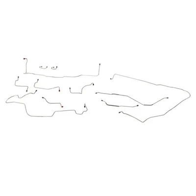 1968-69 Ford Fairlane Torino Complete Power Disc Brake Line Set Kit OE Steel - Image 1 of 4