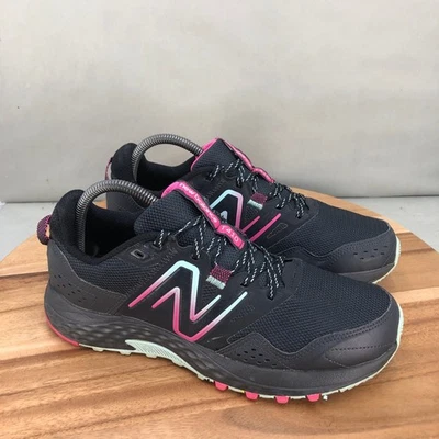 New Balance 410 v7 Womens Trail Running Shoes Black Pink Sneakers Size 10 B - Image 1 of 4