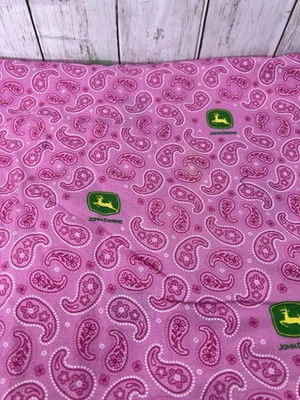 John Deere Pink Paisley Cotton Fabric 1-2/3 yards 44" Wide Springs Creative - Image 1 of 4