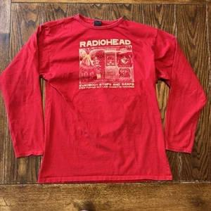 Vintage Radiohead Everybody Stops And Gawps Long Sleeve T Shirt Size XL - Picture 1 of 8