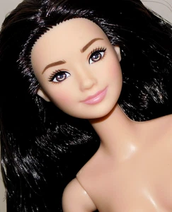 BARBIE DOLL FASHIONISTA PALE BODY LONG BLACK HAIR GOLDEN EYES ASIAN LATINA NUDE - Picture 1 of 4