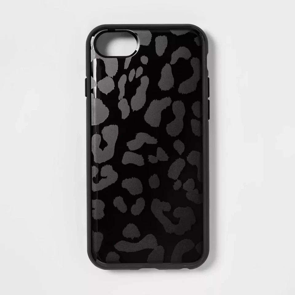 New Apple iPhone SE (3rd/2nd generation)/8/7 Case - heyday Black Leopard Print - Image 1 of 1